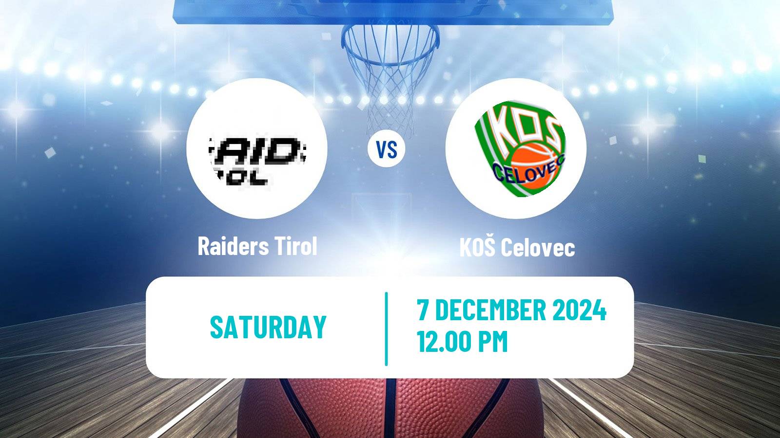 Basketball Austrian Zweite Liga Basketball Raiders Tirol - Celovec