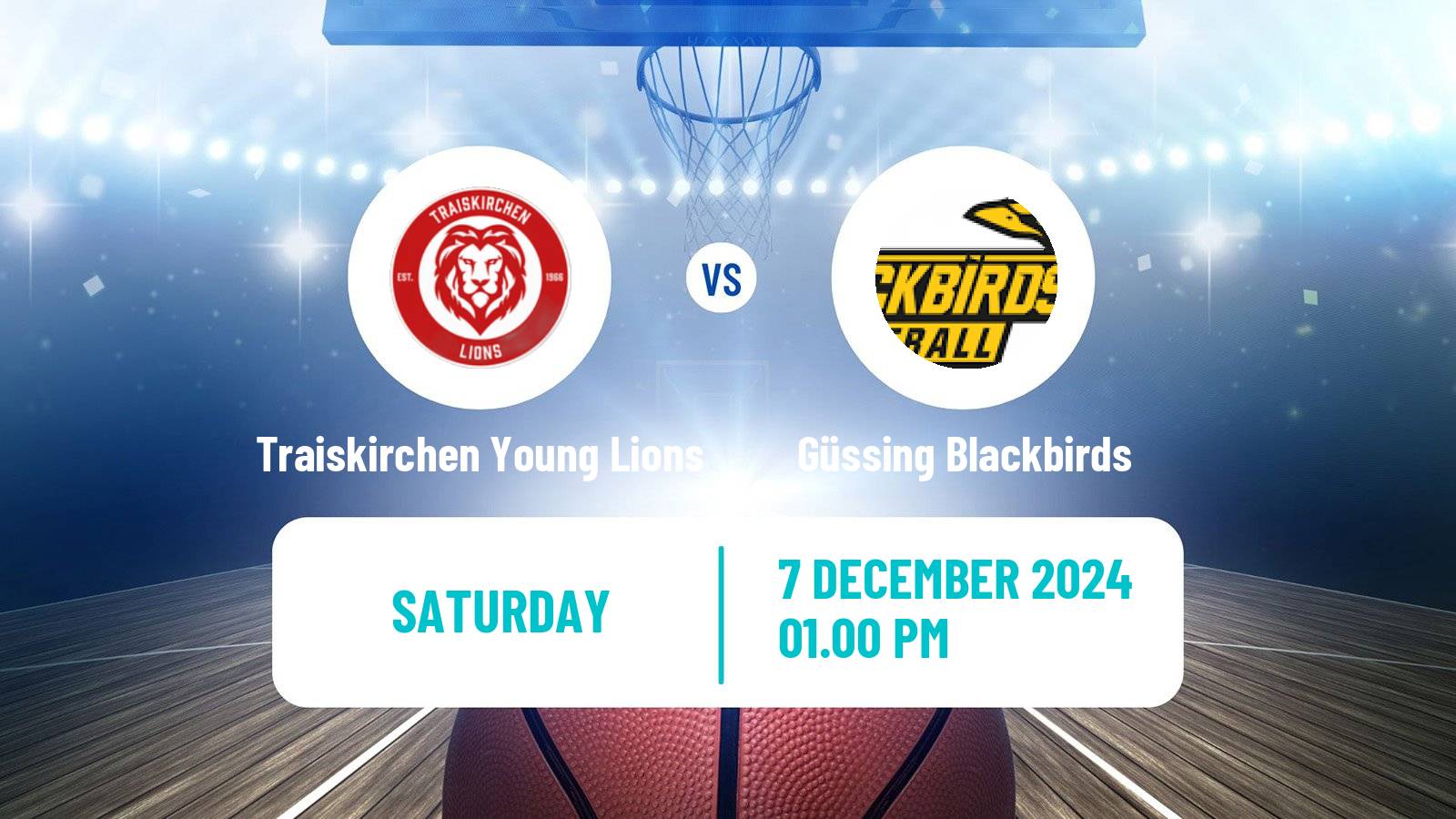 Basketball Austrian Zweite Liga Basketball Traiskirchen Young Lions - Güssing Blackbirds