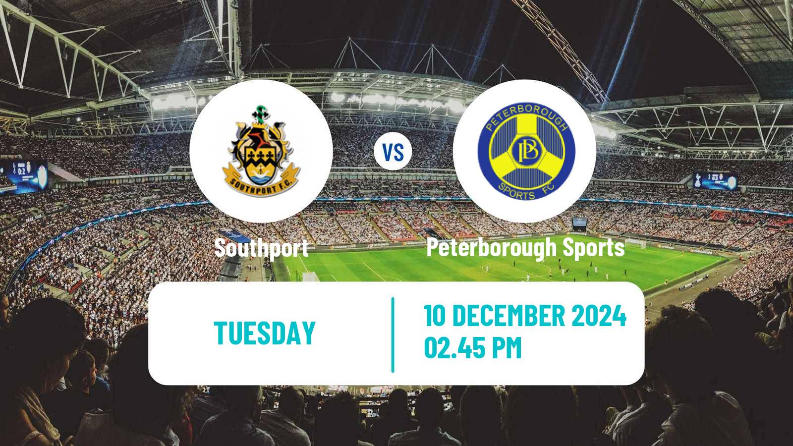 Soccer English FA Trophy Southport - Peterborough Sports