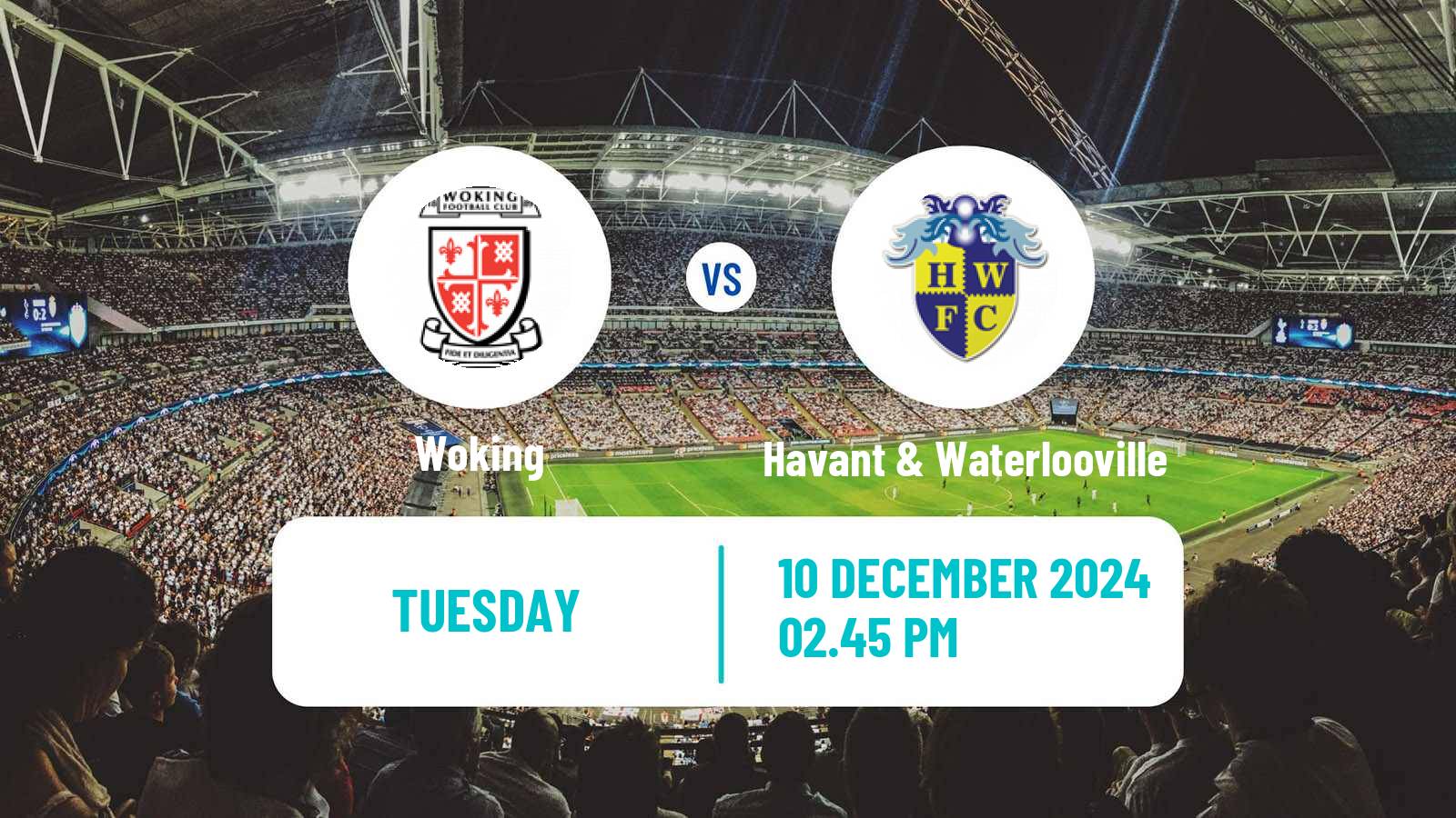 Soccer English FA Trophy Woking - Havant & Waterlooville