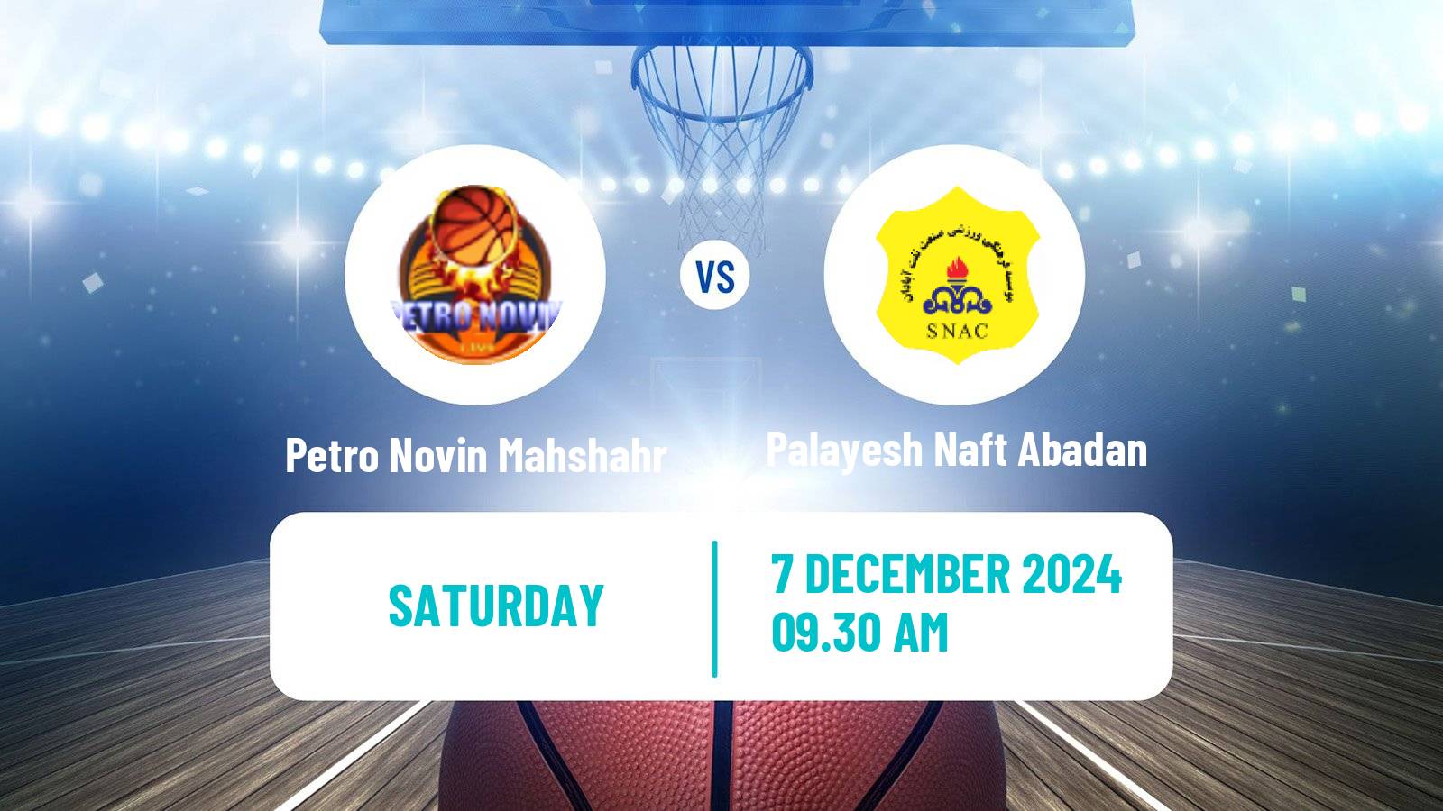 Basketball Iran Super League Basketball Petro Novin Mahshahr - Palayesh Naft Abadan