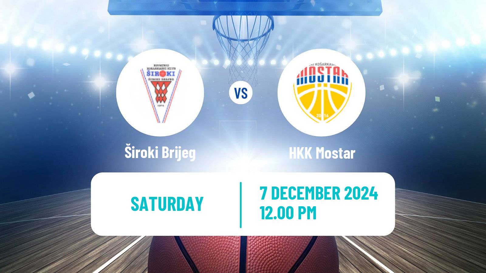 Basketball Bosnian Prvenstvo Basketball Široki Brijeg - HKK Mostar