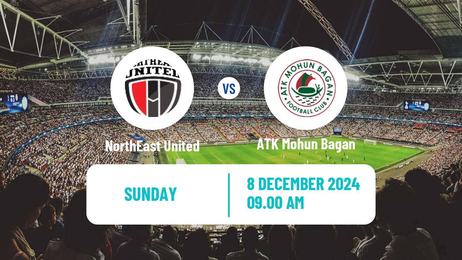 Soccer Indian ISL NorthEast United - ATK Mohun Bagan