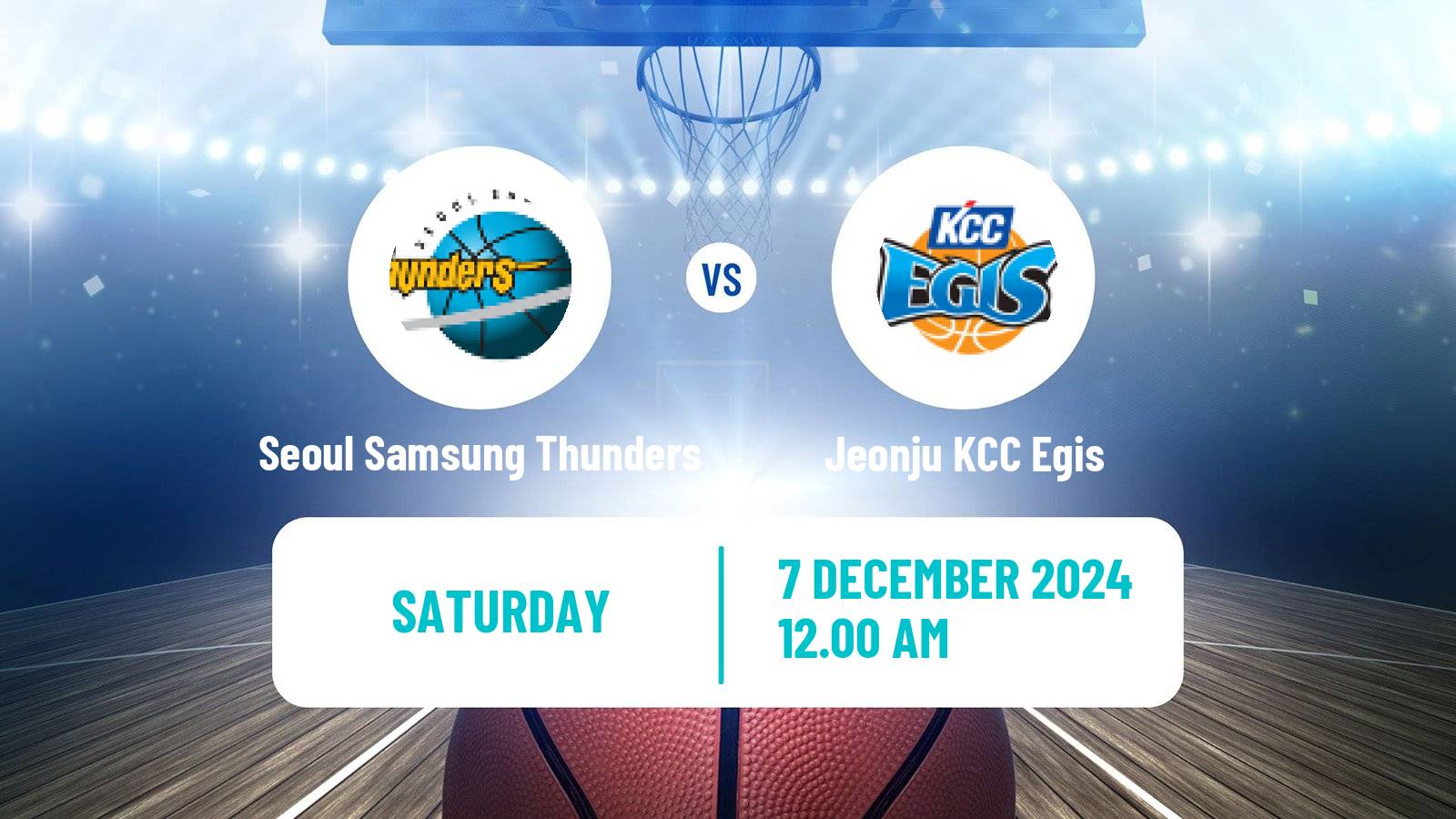 Basketball KBL Seoul Samsung Thunders - Jeonju KCC Egis