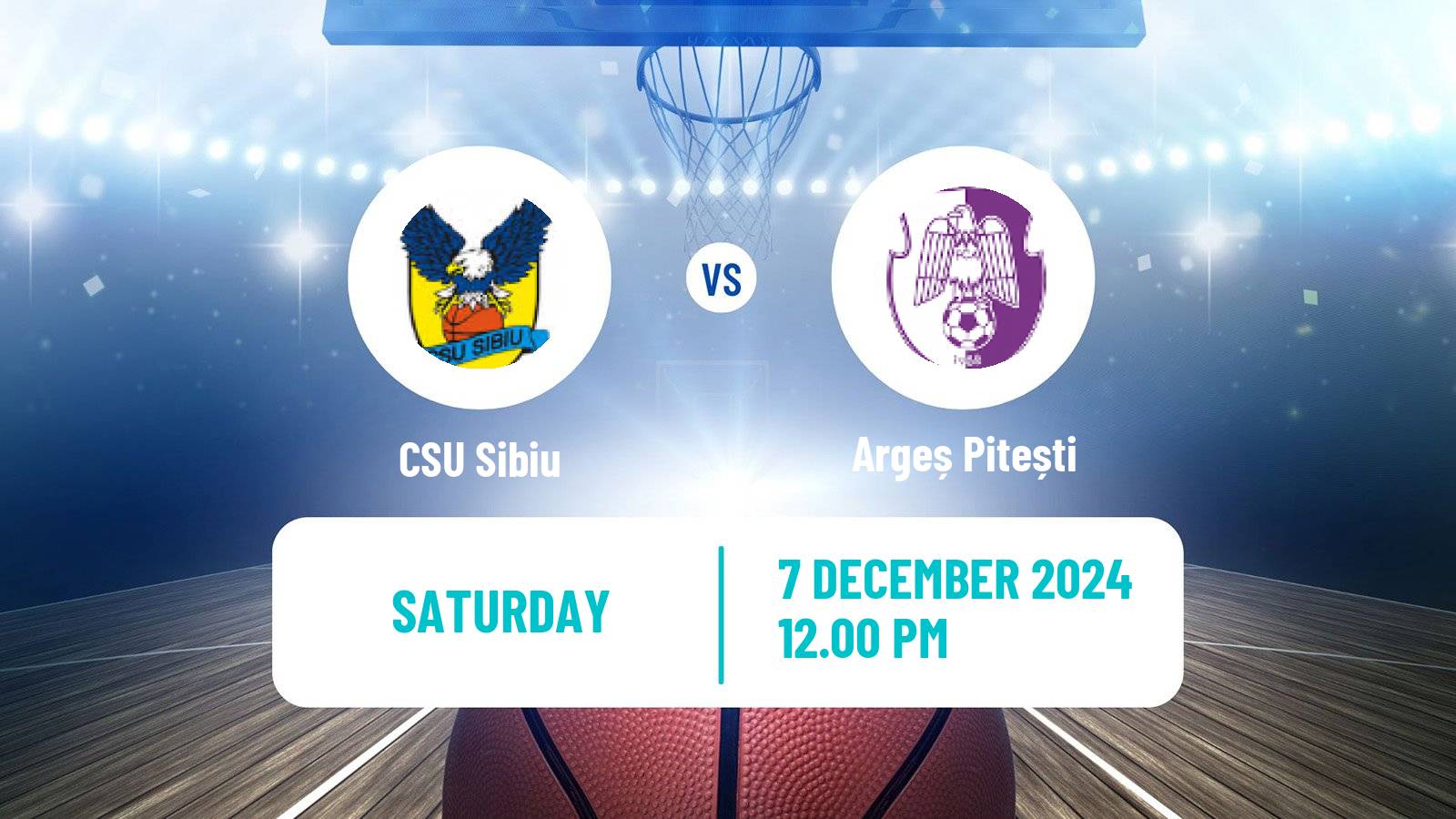 Basketball Romanian Divizia A Basketball CSU Sibiu - Argeș Pitești