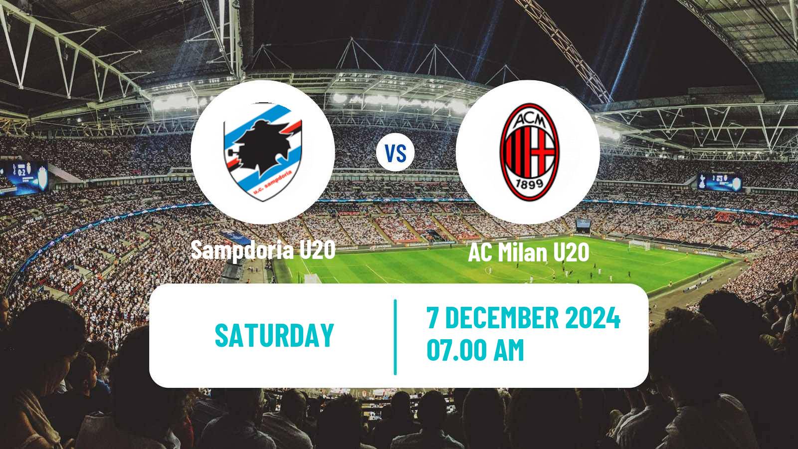 Soccer Italian Primavera 1 Sampdoria U20 - Milan U20