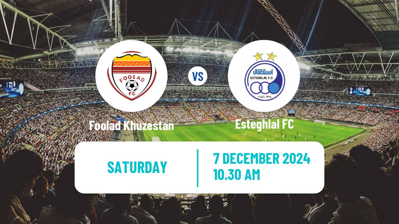 Soccer Iran Pro League Foolad Khuzestan - Esteghlal