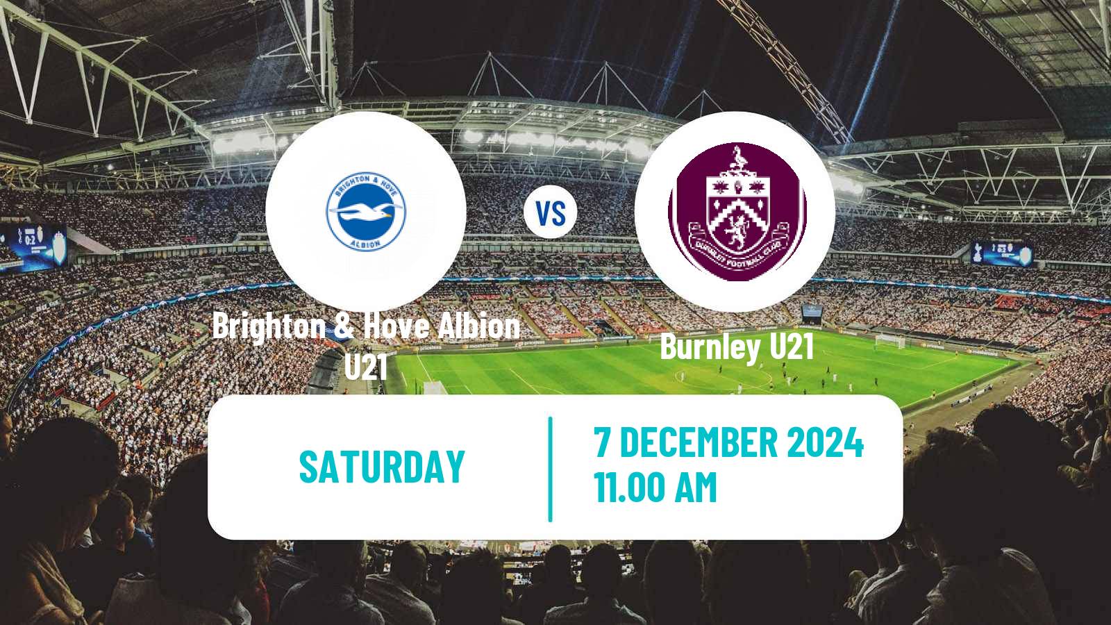 Soccer English Premier League Cup Brighton & Hove Albion U21 - Burnley U21