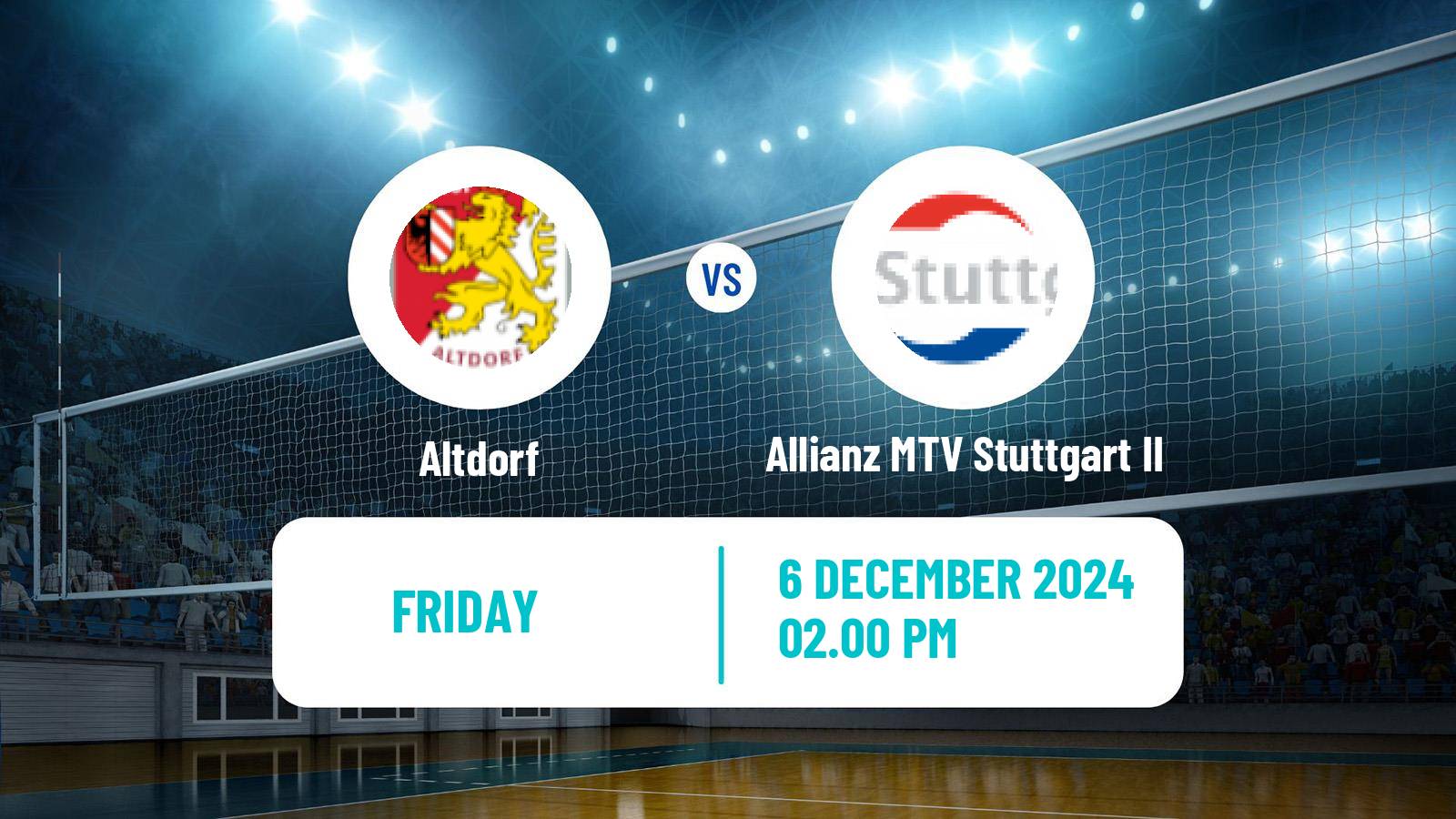 Volleyball German 2 Bundesliga South Volleyball Women Altdorf - Allianz MTV Stuttgart II