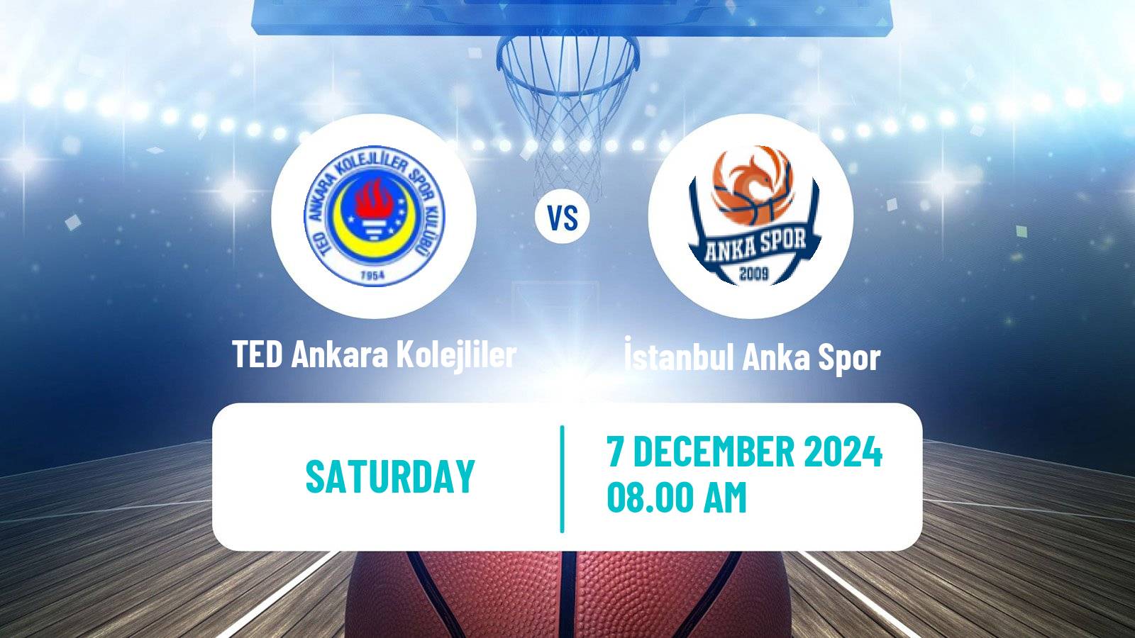 Basketball Turkish TBL TED Ankara Kolejliler - İstanbul Anka Spor