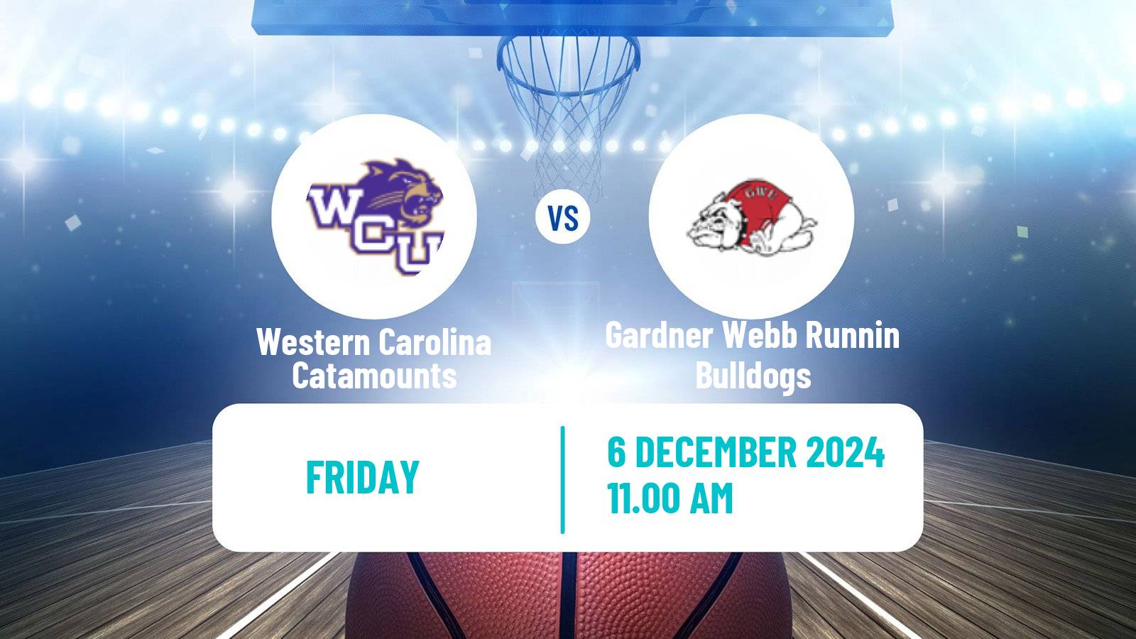 Basketball NCAA College Basketball Women Western Carolina Catamounts - Gardner Webb Runnin Bulldogs