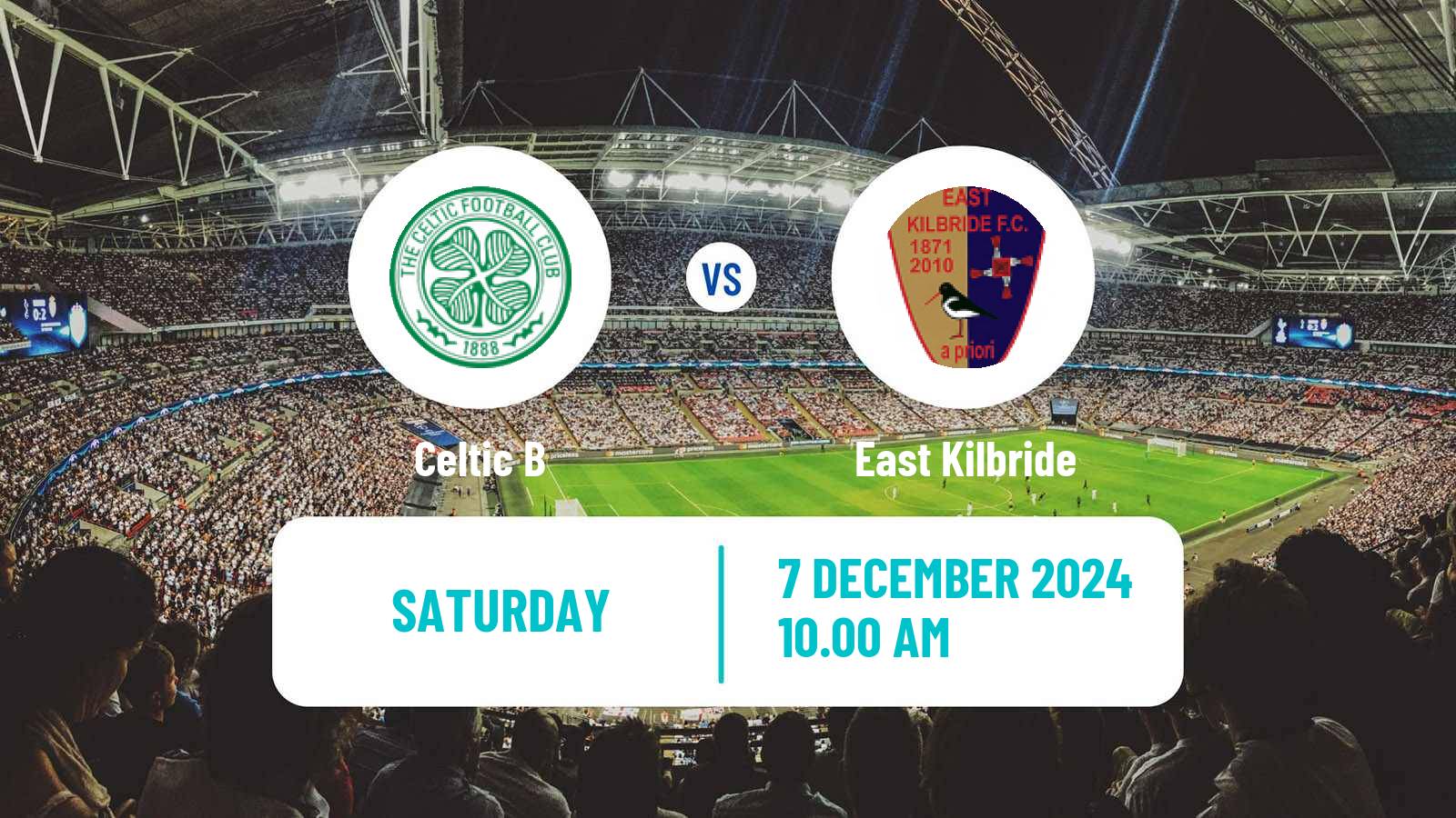 Soccer Scottish Lowland League Celtic B - East Kilbride