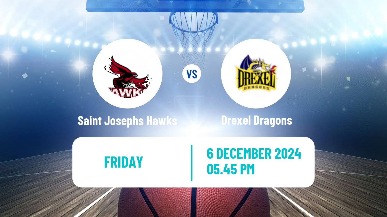 Basketball NCAA College Basketball Women Saint Josephs Hawks - Drexel Dragons