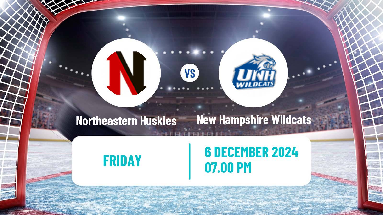 Hockey NCAA Hockey Northeastern Huskies - New Hampshire Wildcats