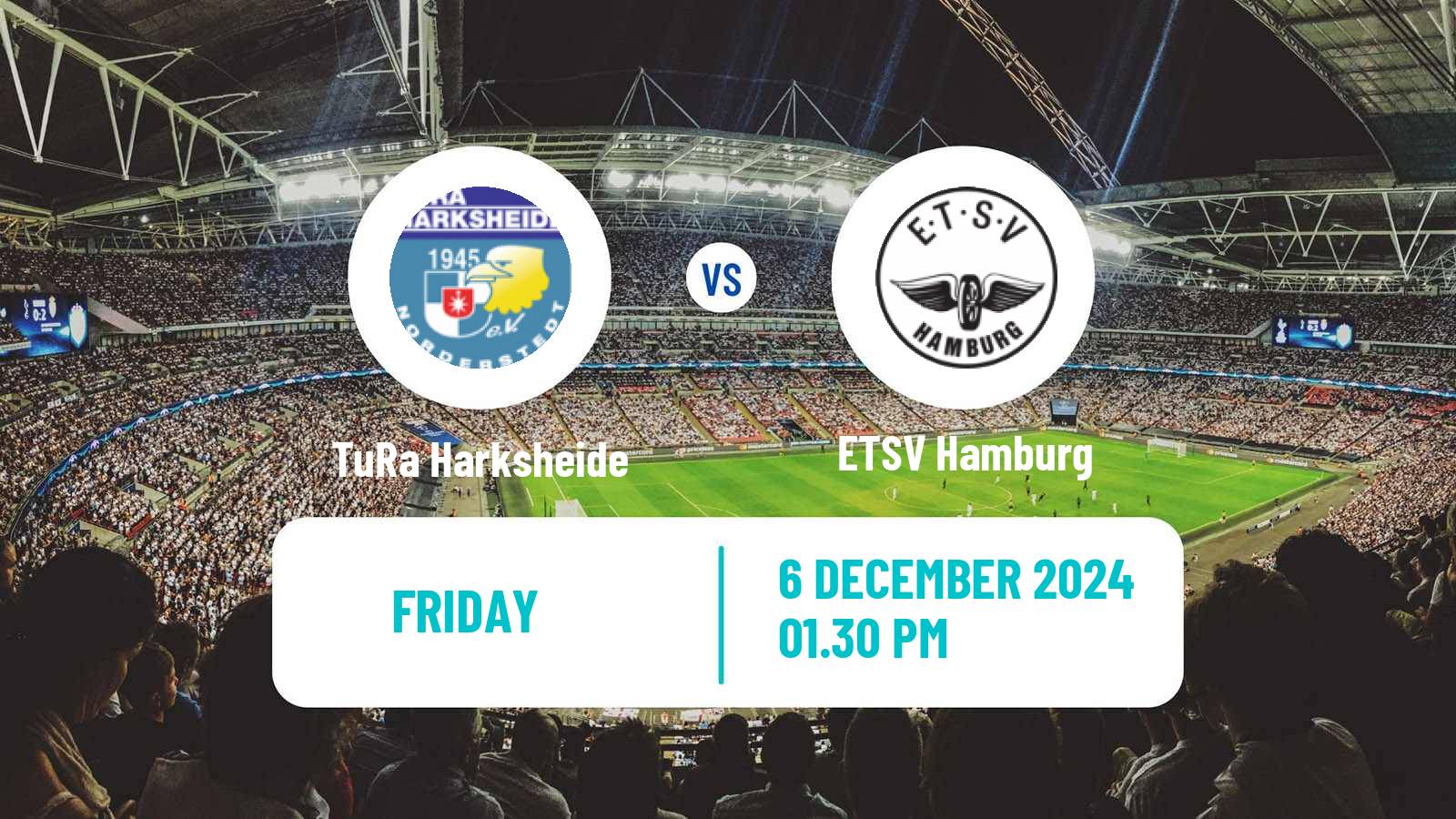 Soccer German Oberliga Hamburg TuRa Harksheide - ETSV Hamburg