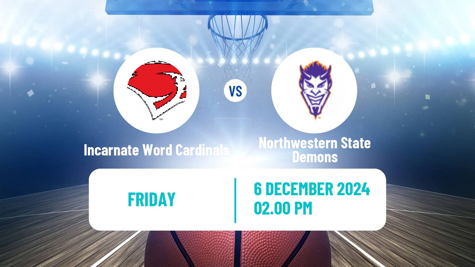 Basketball NCAA College Basketball Women Incarnate Word Cardinals - Northwestern State Demons