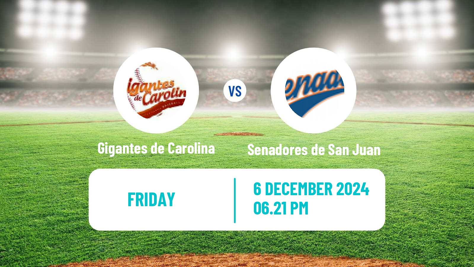 Baseball LBPRC Gigantes de Carolina - Senadores de San Juan