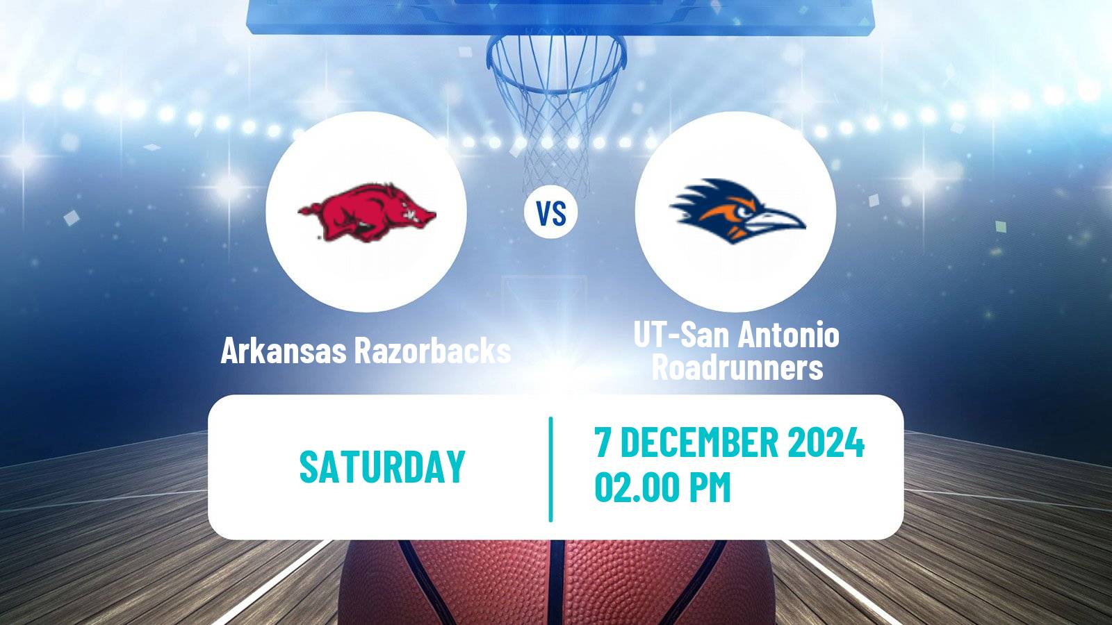 Basketball NCAA College Basketball Arkansas Razorbacks - UT-San Antonio Roadrunners