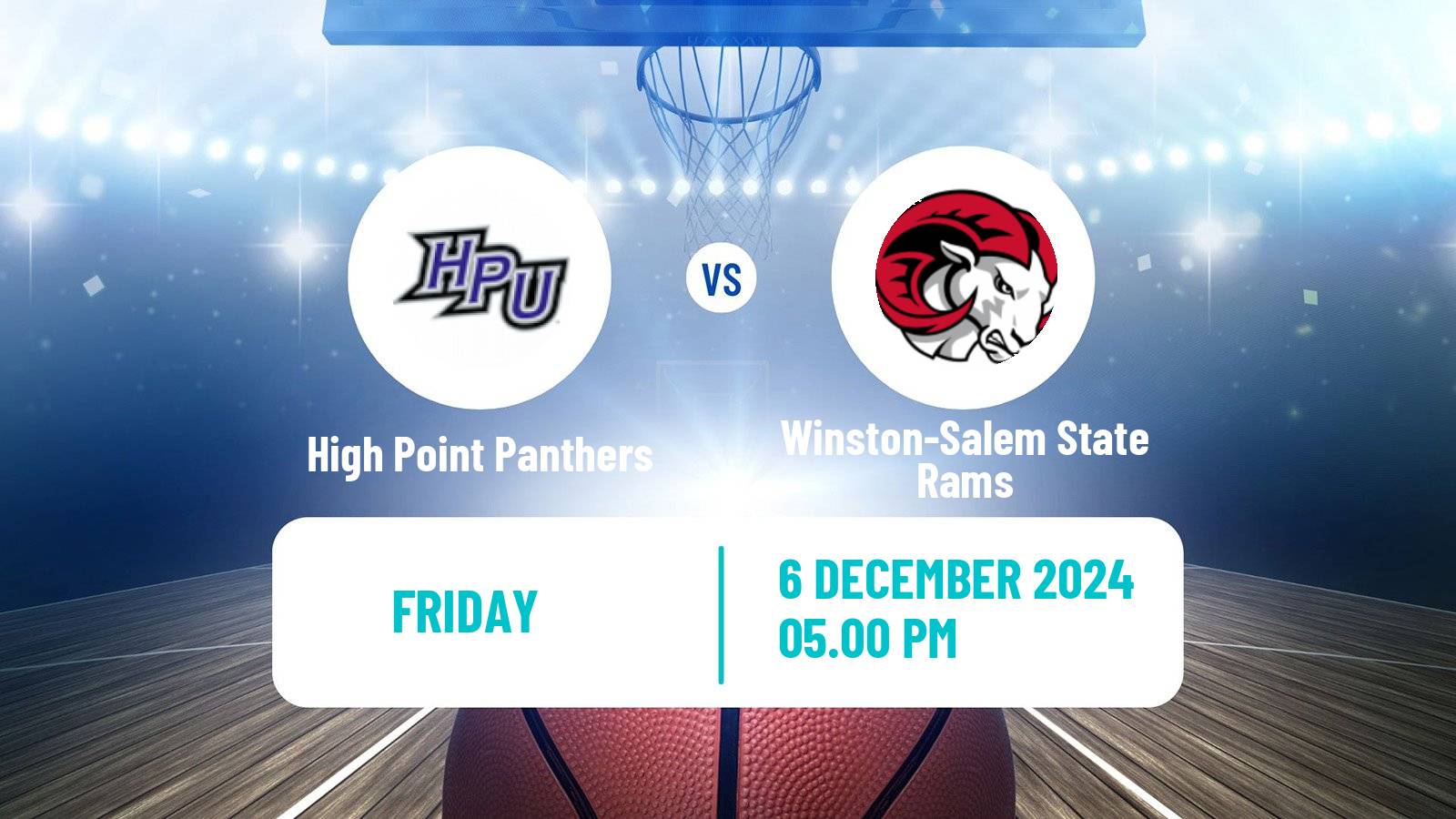 Basketball NCAA College Basketball Women High Point Panthers - Winston-Salem State Rams