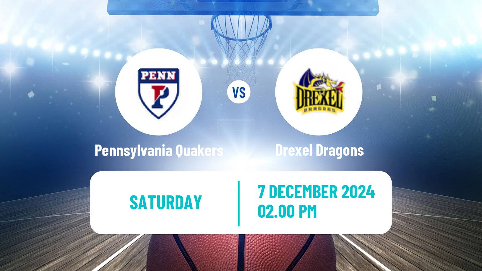 Basketball NCAA College Basketball Pennsylvania Quakers - Drexel Dragons