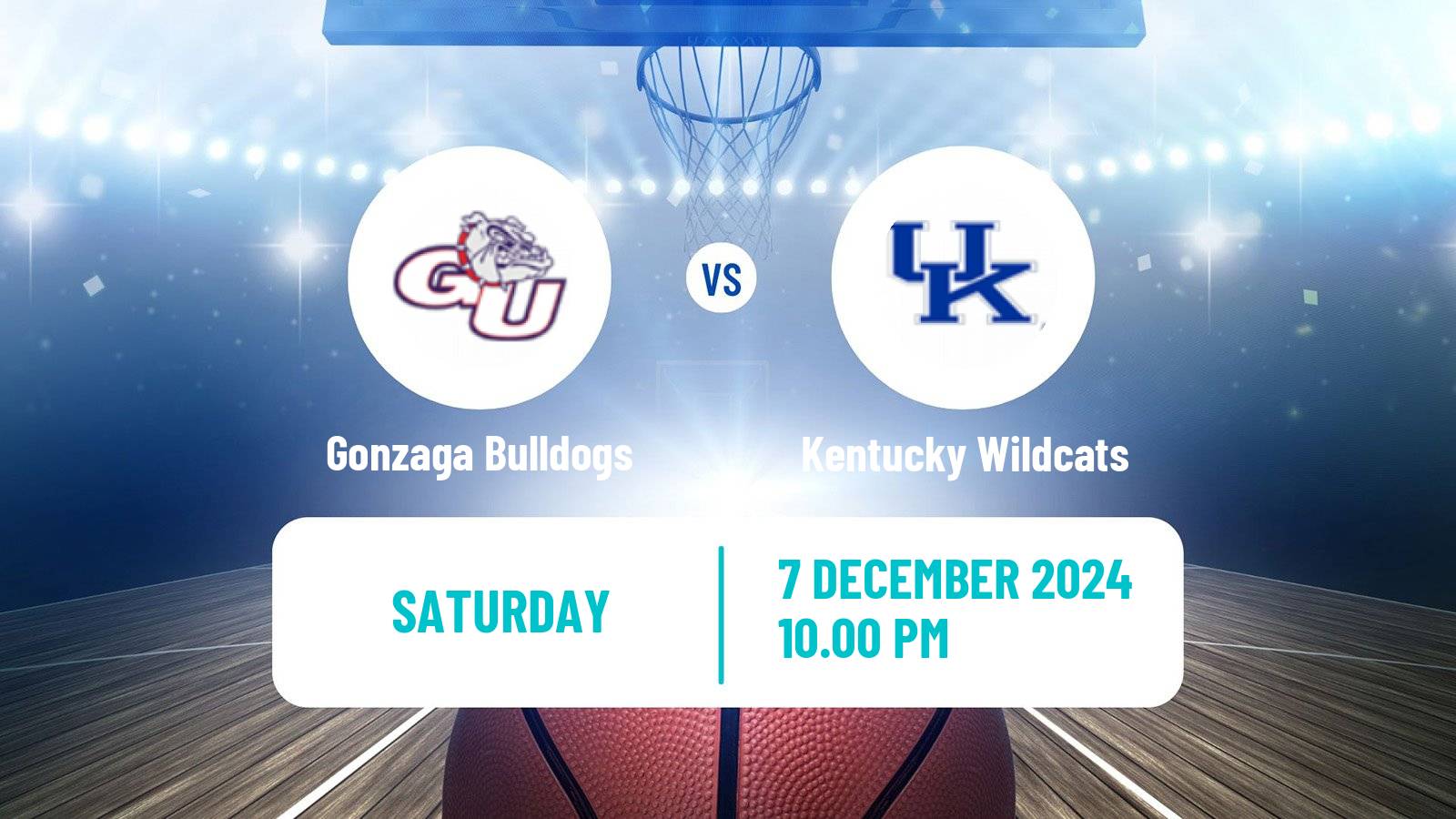 Basketball NCAA College Basketball Gonzaga Bulldogs - Kentucky Wildcats