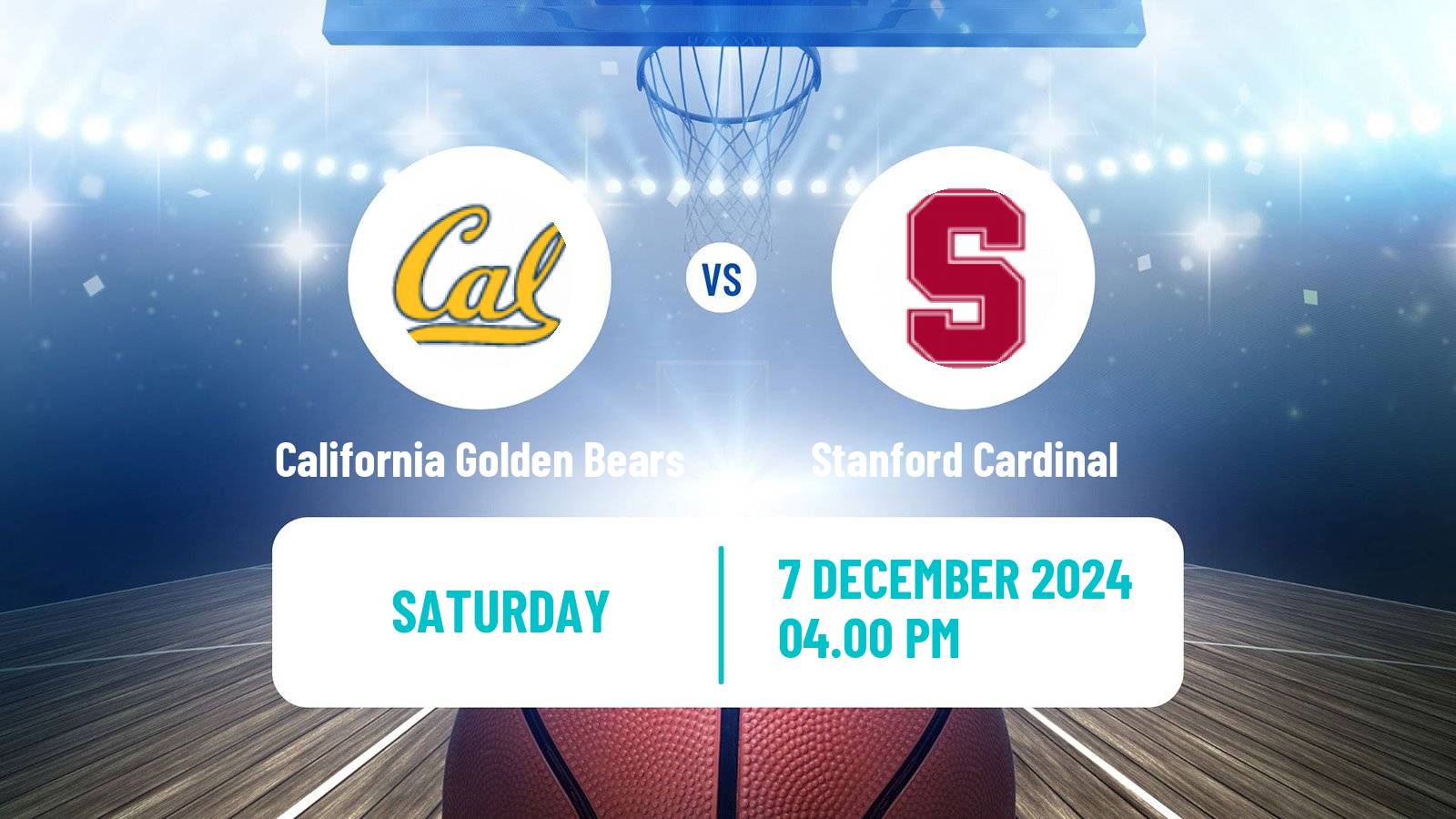 Basketball NCAA College Basketball California Golden Bears - Stanford Cardinal