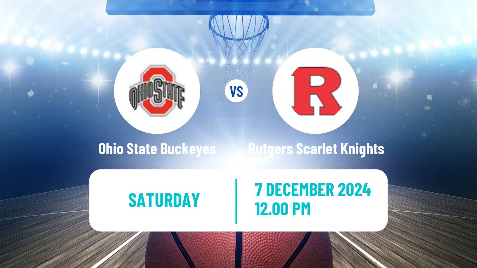 Basketball NCAA College Basketball Ohio State Buckeyes - Rutgers Scarlet Knights