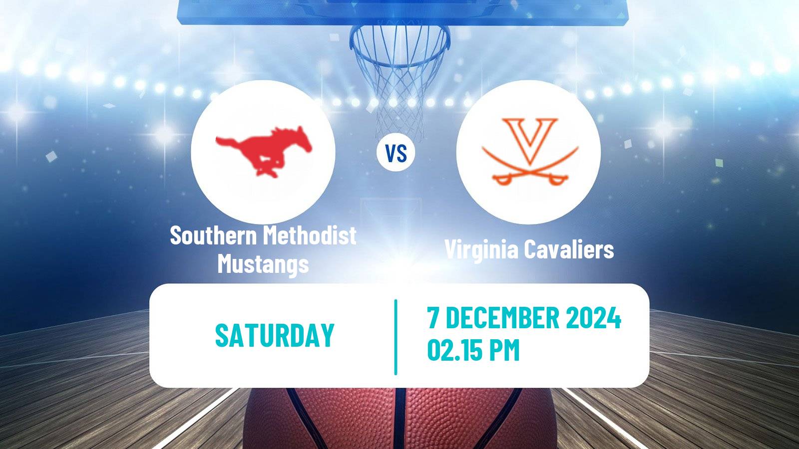 Basketball NCAA College Basketball Southern Methodist Mustangs - Virginia Cavaliers