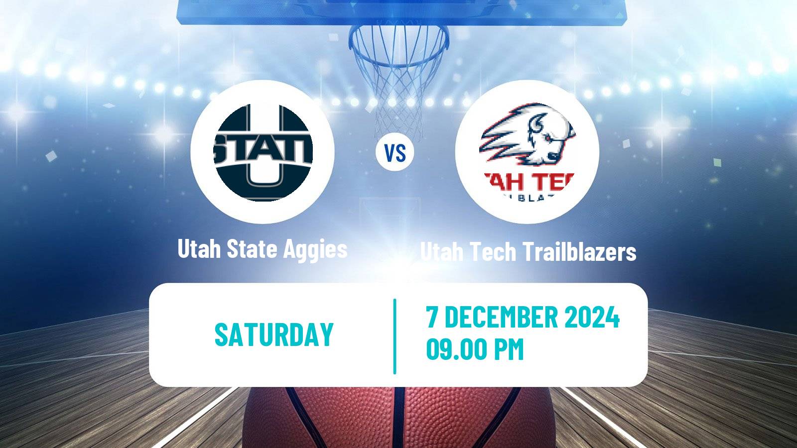 Basketball NCAA College Basketball Utah State Aggies - Utah Tech Trailblazers