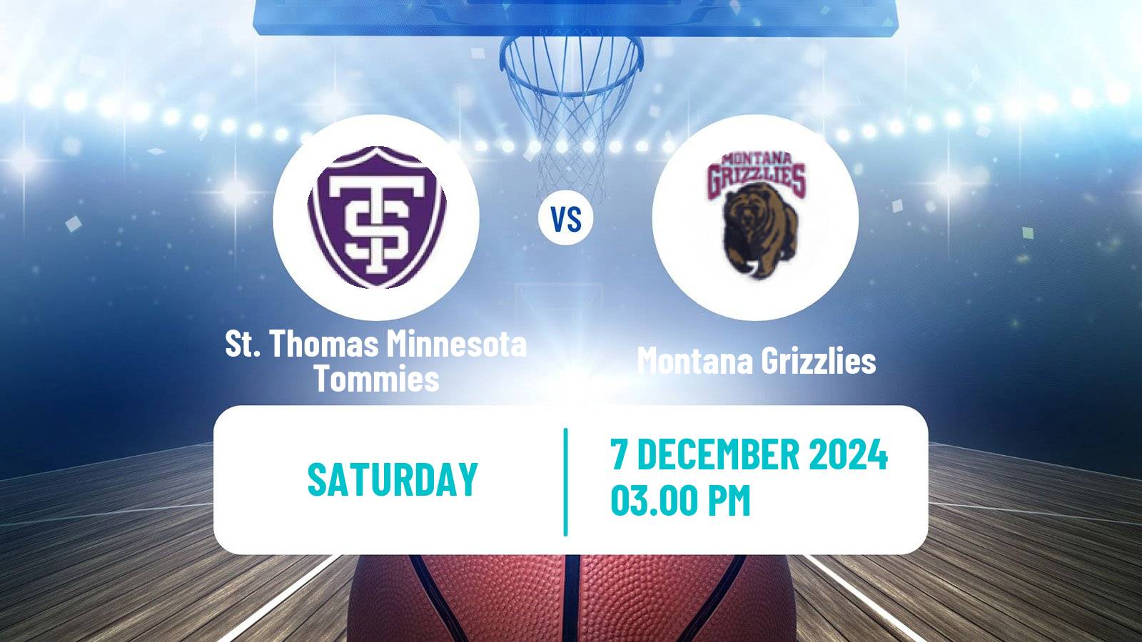 Basketball NCAA College Basketball St. Thomas Minnesota Tommies - Montana Grizzlies