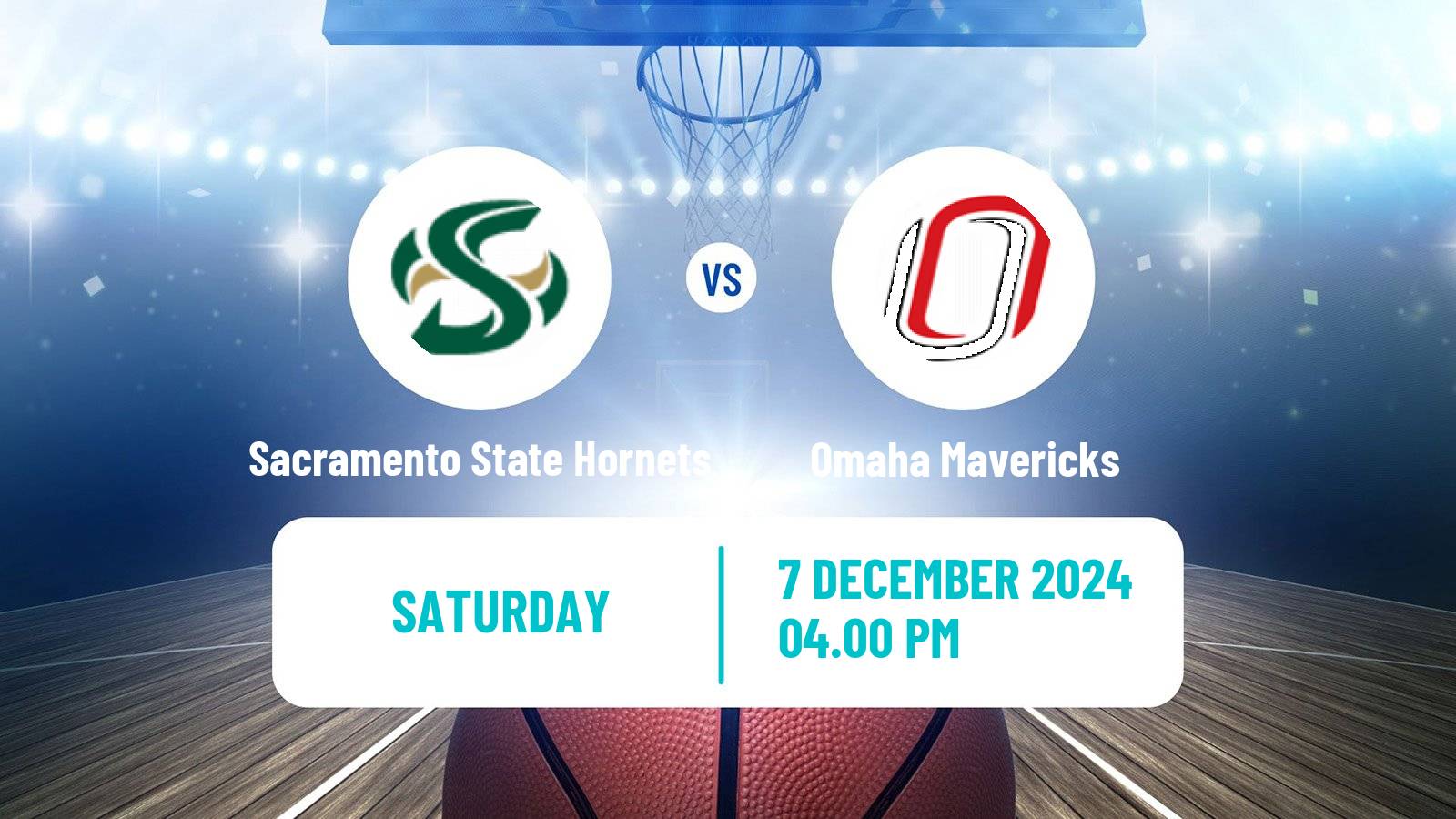 Basketball NCAA College Basketball Sacramento State Hornets - Omaha Mavericks