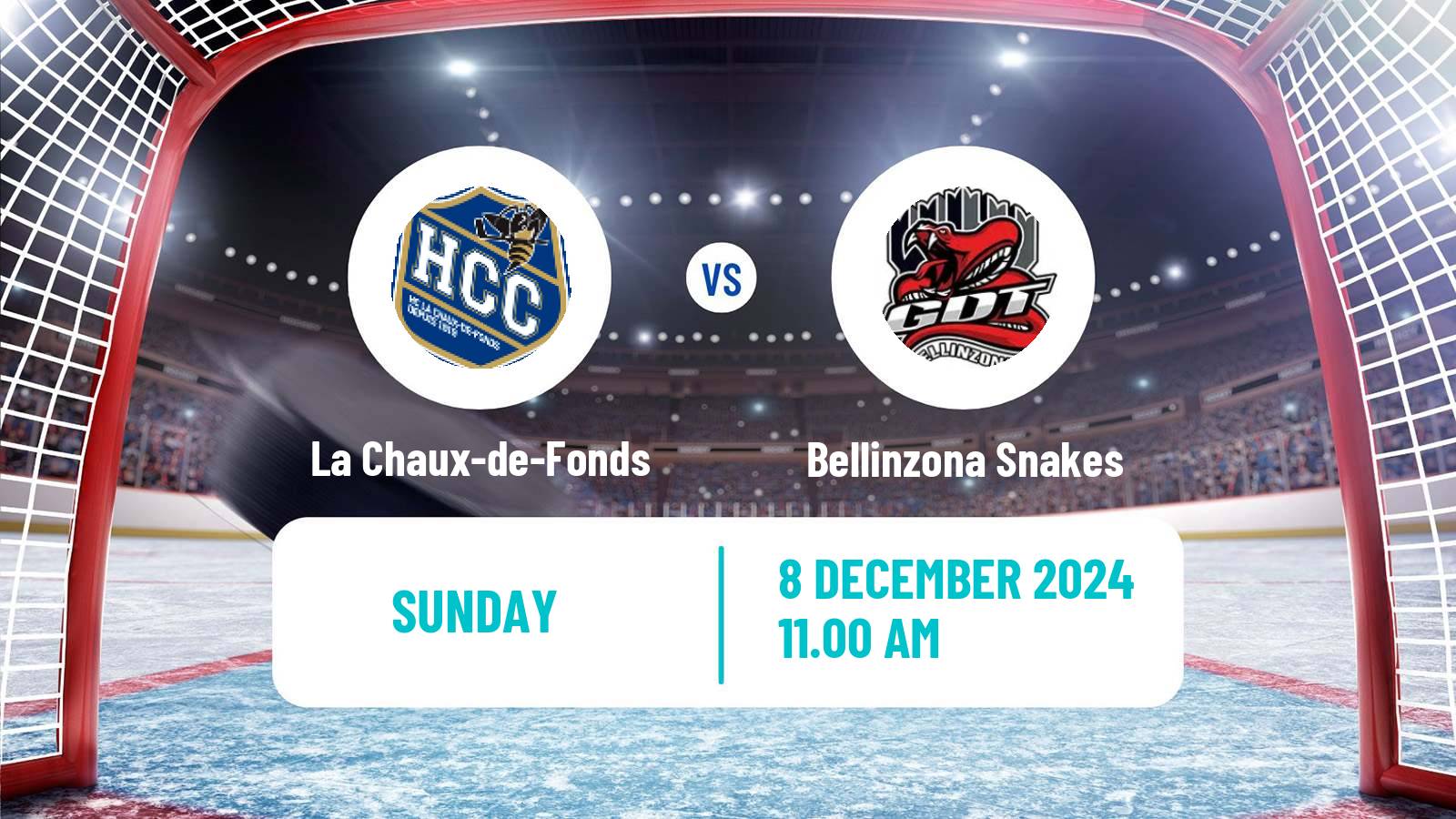 Hockey Swiss League Hockey La Chaux-de-Fonds - Bellinzona Snakes