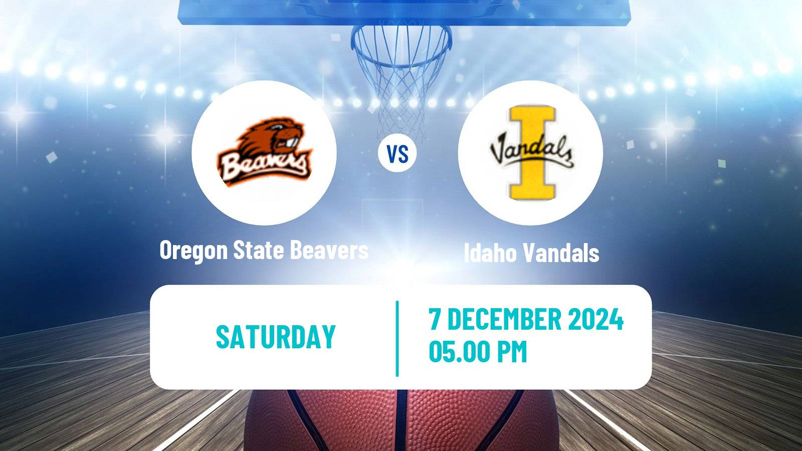 Basketball NCAA College Basketball Oregon State Beavers - Idaho Vandals