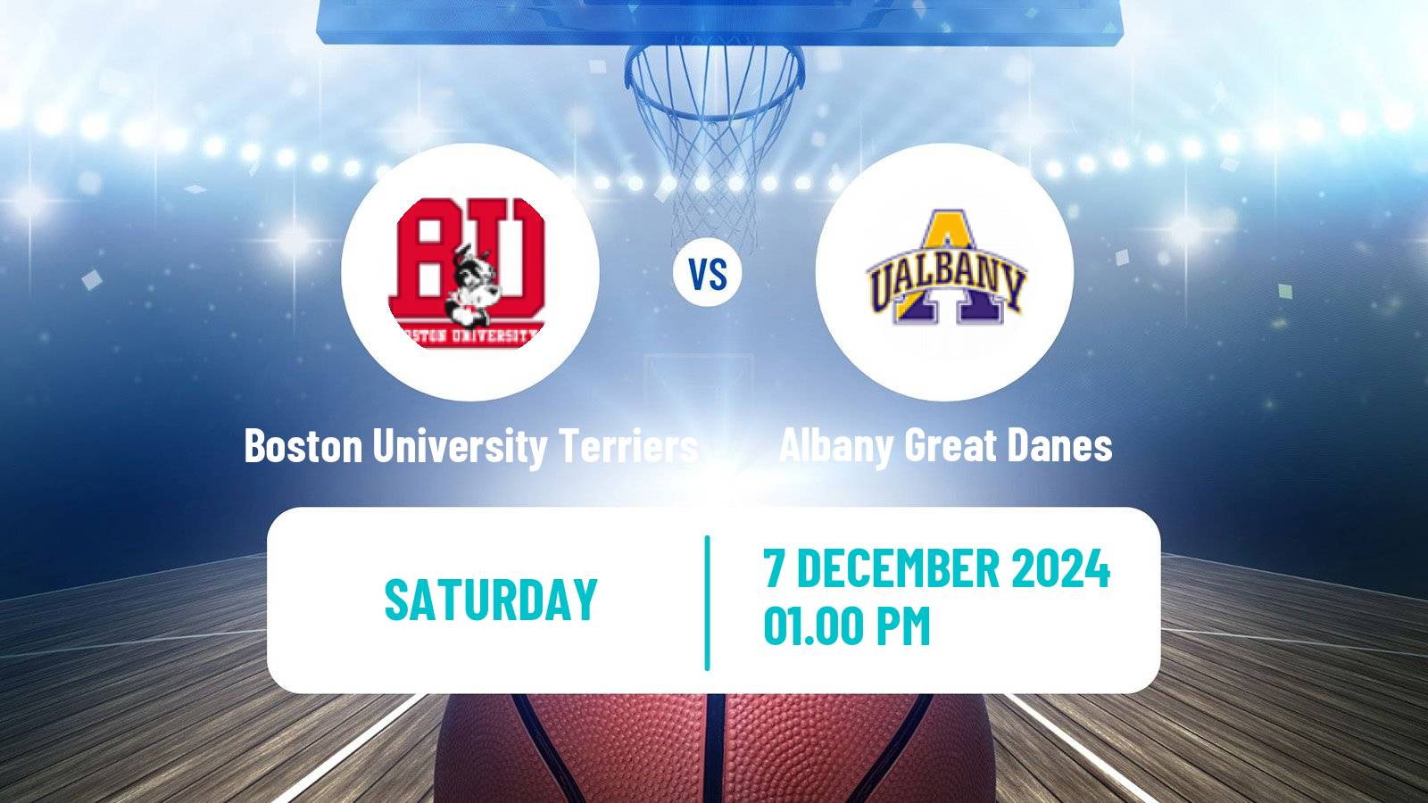 Basketball NCAA College Basketball Boston University Terriers - Albany Great Danes