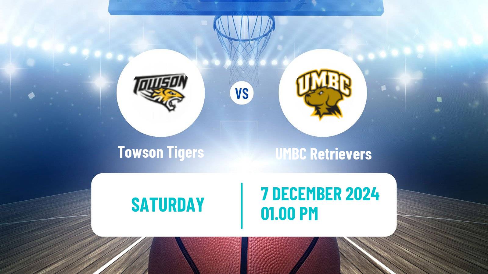 Basketball NCAA College Basketball Towson Tigers - UMBC Retrievers