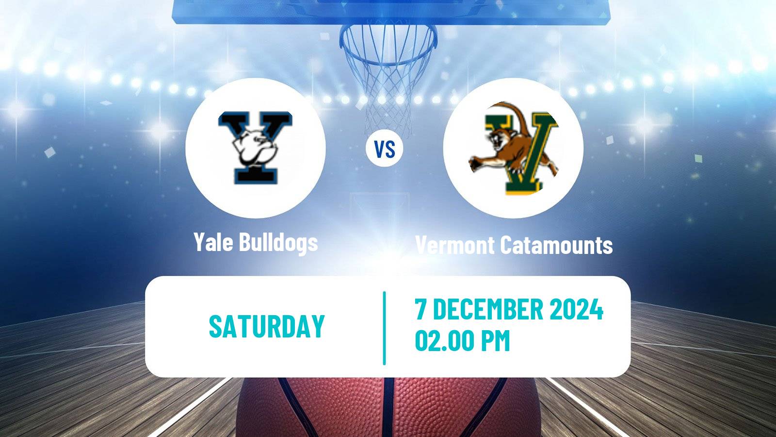 Basketball NCAA College Basketball Yale Bulldogs - Vermont Catamounts