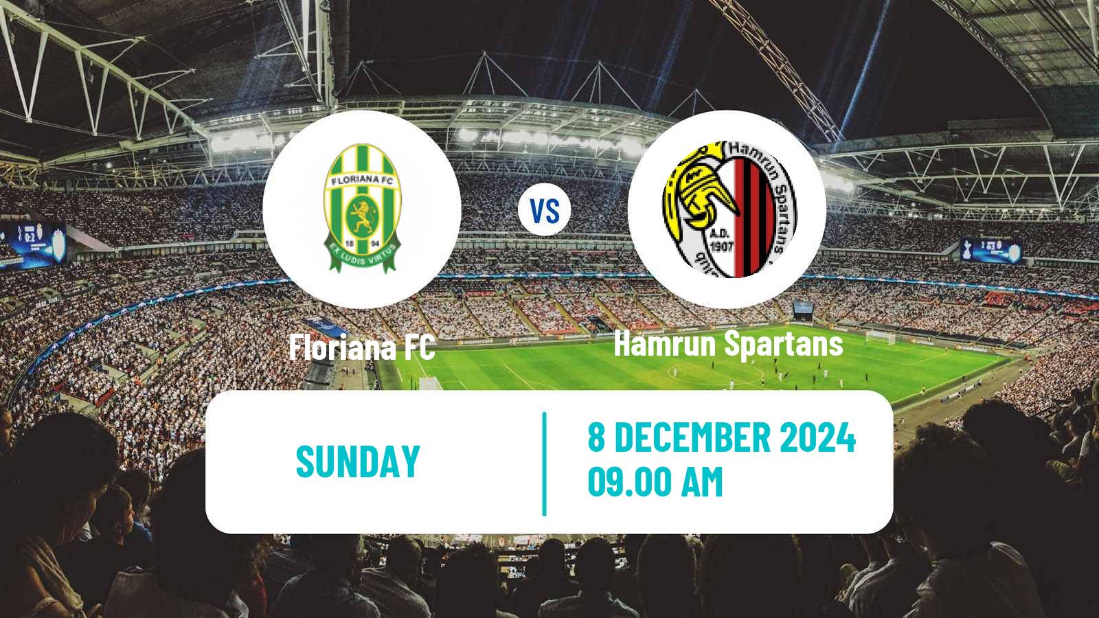 Soccer Maltese Premier League Floriana - Hamrun Spartans