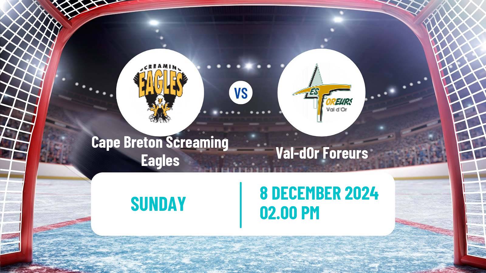 Hockey QMJHL Cape Breton Screaming Eagles - Val-dOr Foreurs