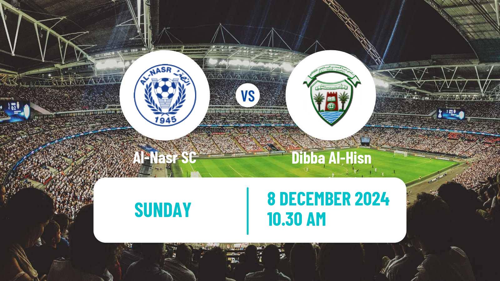 Soccer UAE Football League Al-Nasr - Dibba Al-Hisn