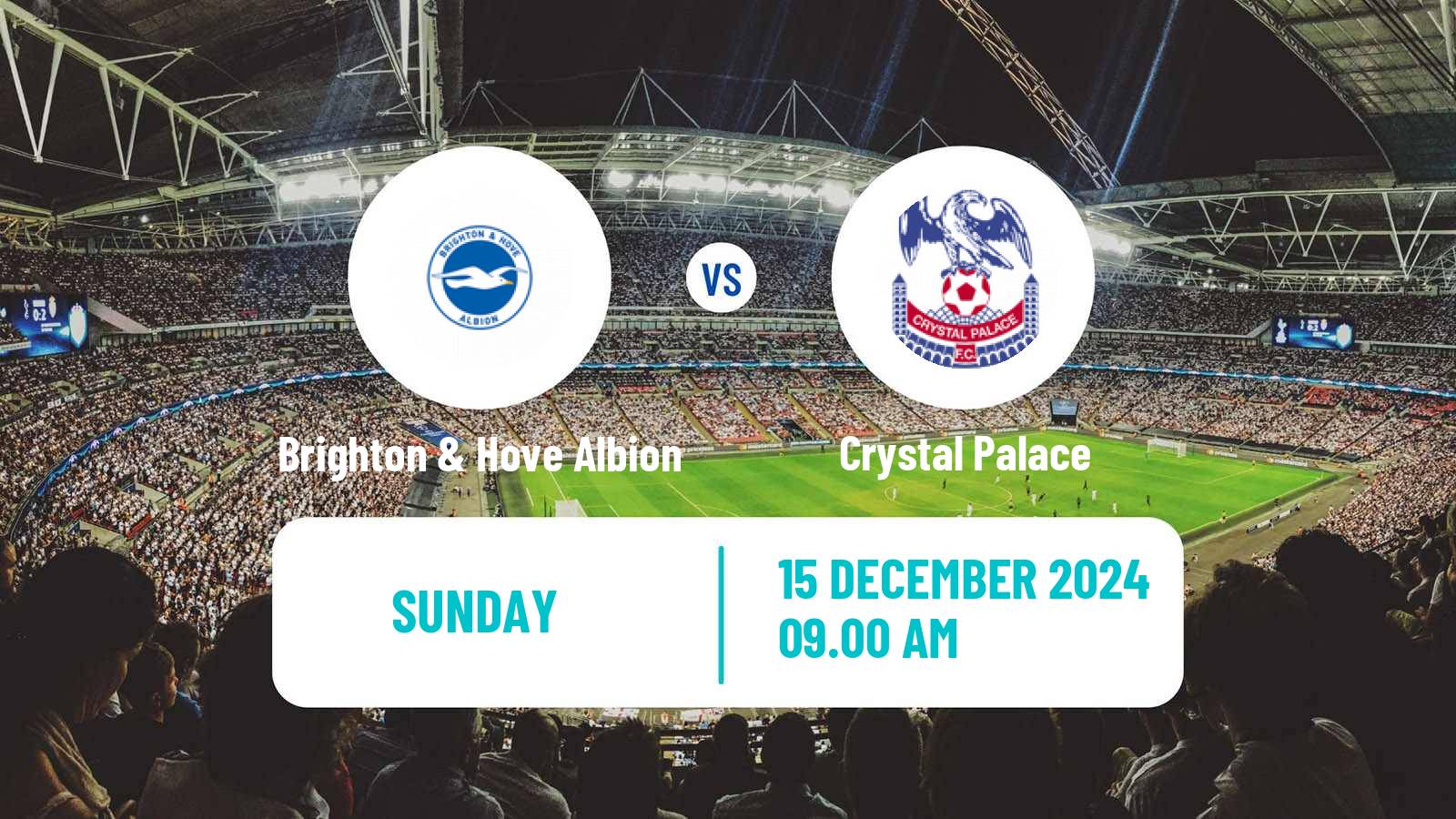 Soccer English Premier League Brighton & Hove Albion - Crystal Palace