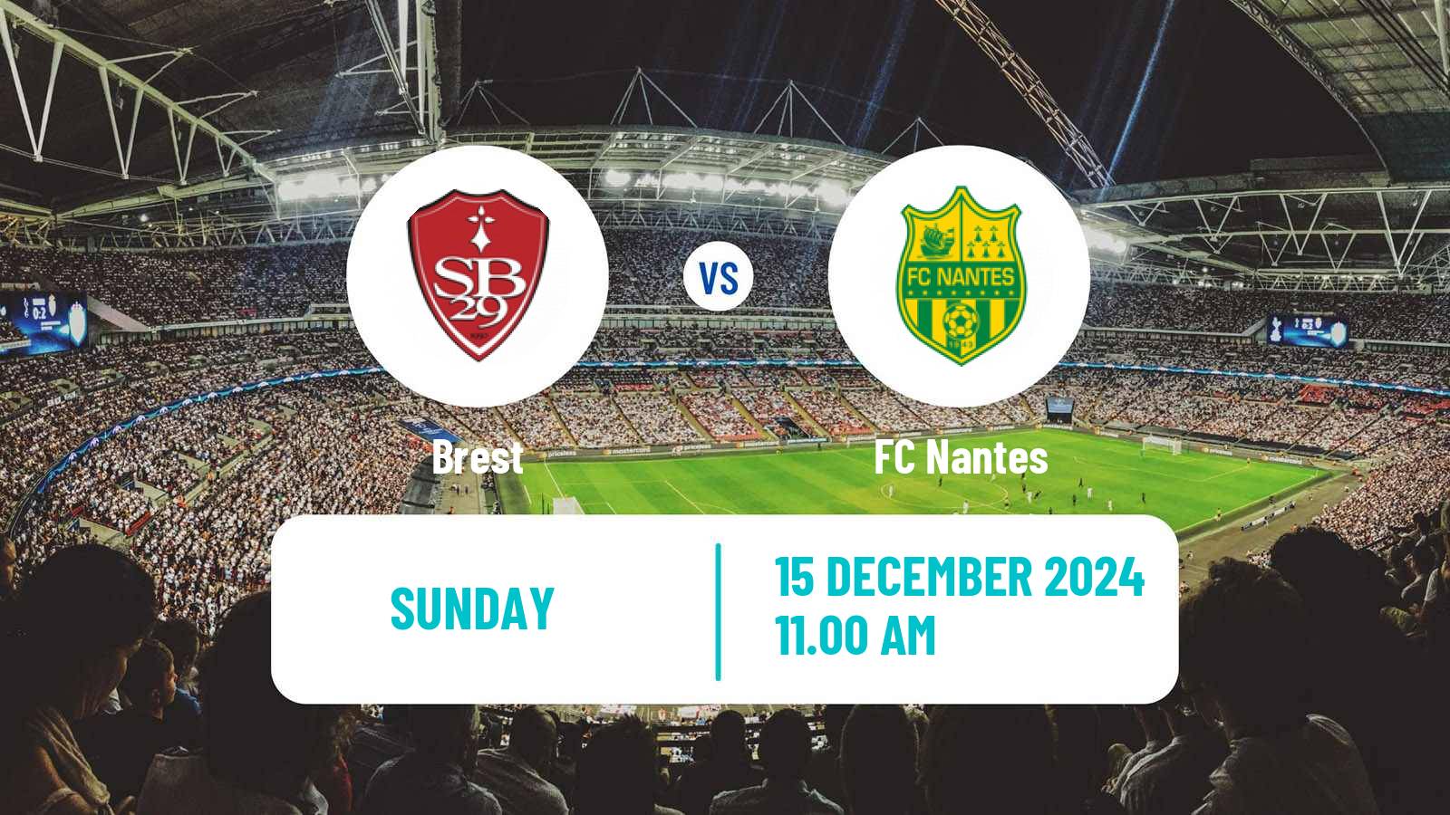 Soccer French Ligue 1 Brest - Nantes