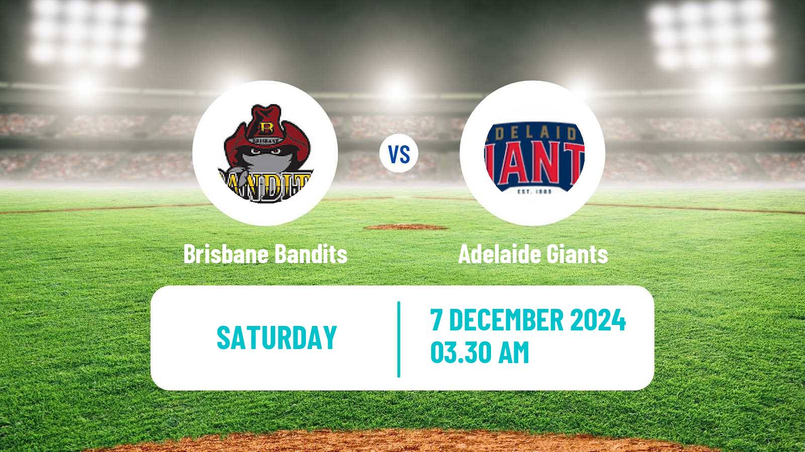 Baseball Australian ABL Brisbane Bandits - Adelaide Giants