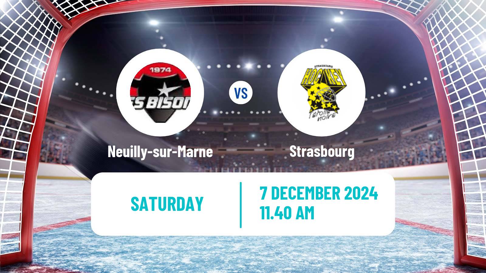 Hockey French D1 Ice Hockey Neuilly-sur-Marne - Strasbourg