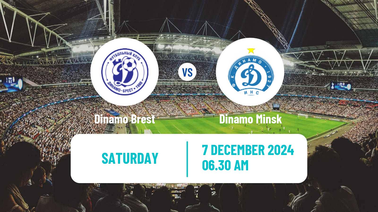 Soccer Belarusian Vysshaya Liga Dinamo Brest - Dinamo Minsk