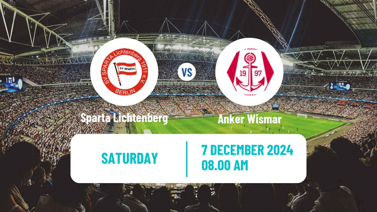 Soccer German Oberliga NOFV-Nord Sparta Lichtenberg - Anker Wismar