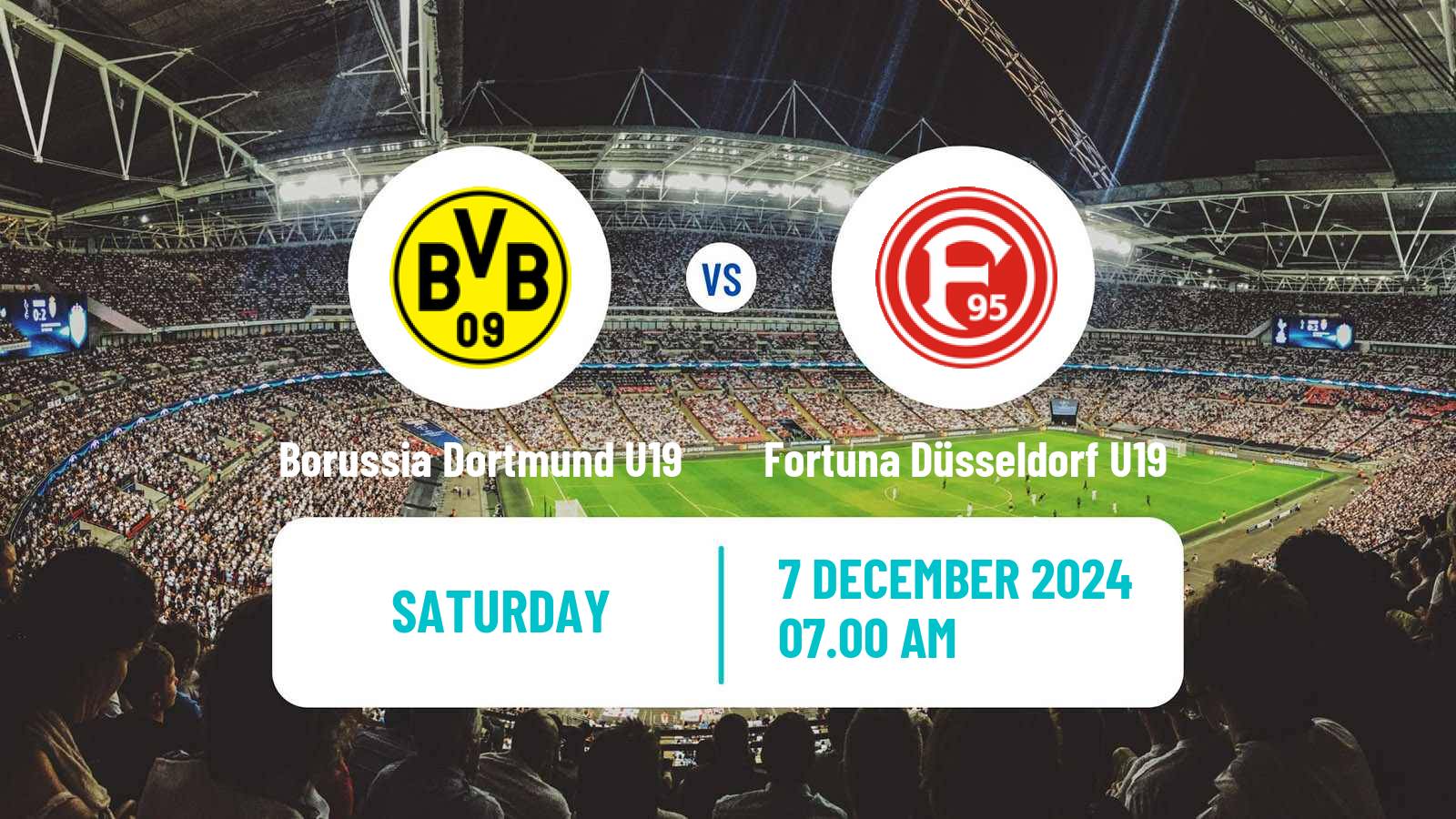 Soccer German DFB Youth League Borussia Dortmund U19 - Fortuna Düsseldorf U19