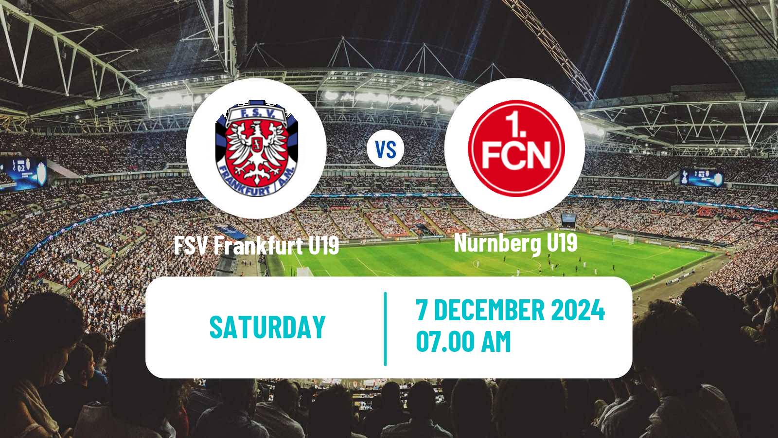 Soccer German DFB Youth League FSV Frankfurt U19 - Nurnberg U19