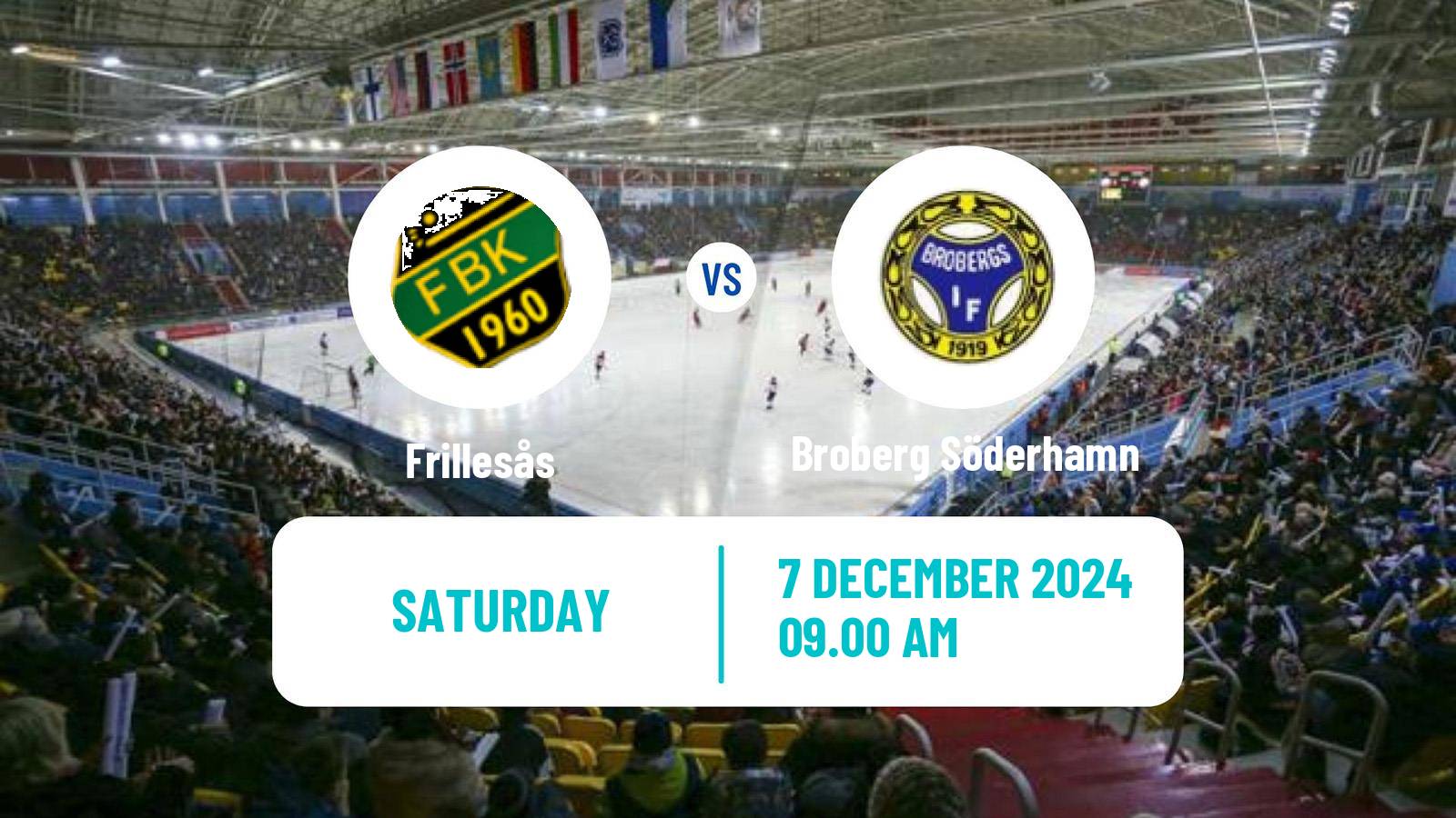 Bandy Swedish Elitserien Bandy Frillesås - Broberg Söderhamn