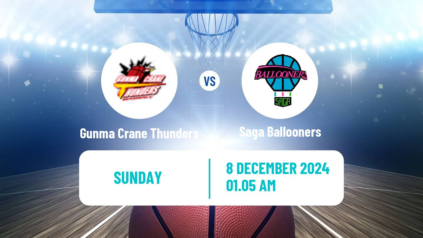 Basketball BJ League Gunma Crane Thunders - Saga Ballooners