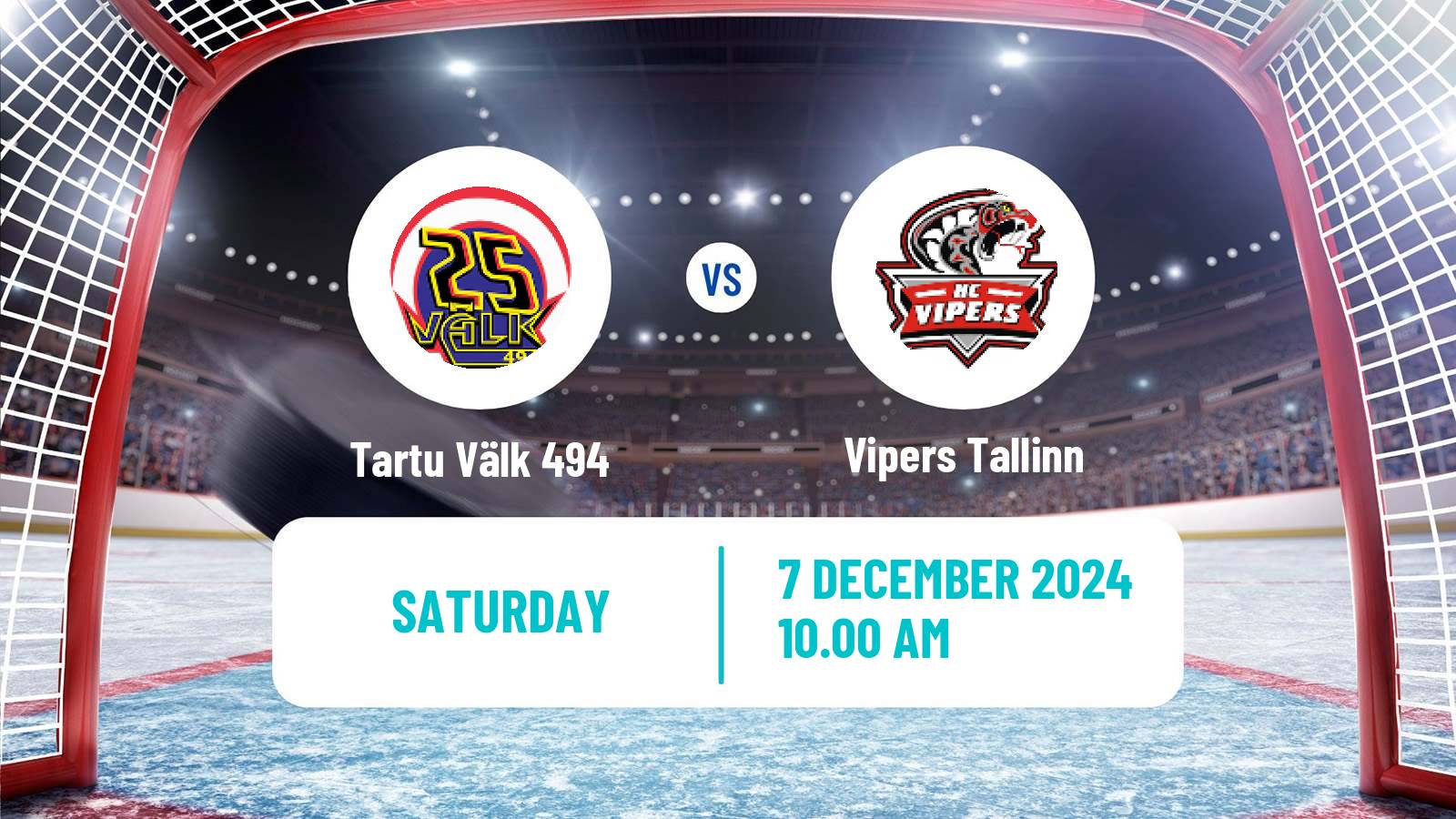 Hockey Estonian Hokiliiga Tartu Välk 494 - Vipers Tallinn